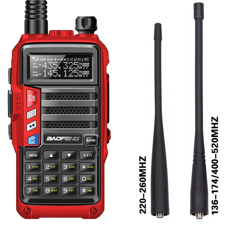 

BaoFeng UV-S9 Powerful Tri-bands Walkie Talkie CB Radio Transceiver 8W 10km Long Range Portable Radio upgrade 5r