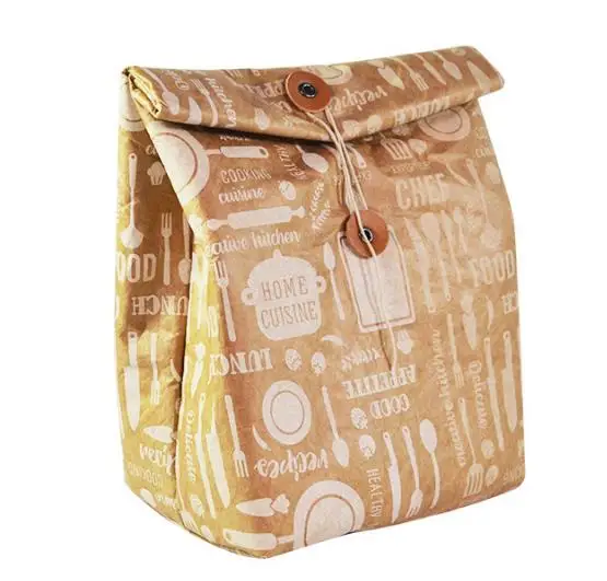 

amazon hotsale insulated printed Tyvek paper lunch bag reusable, Custom made