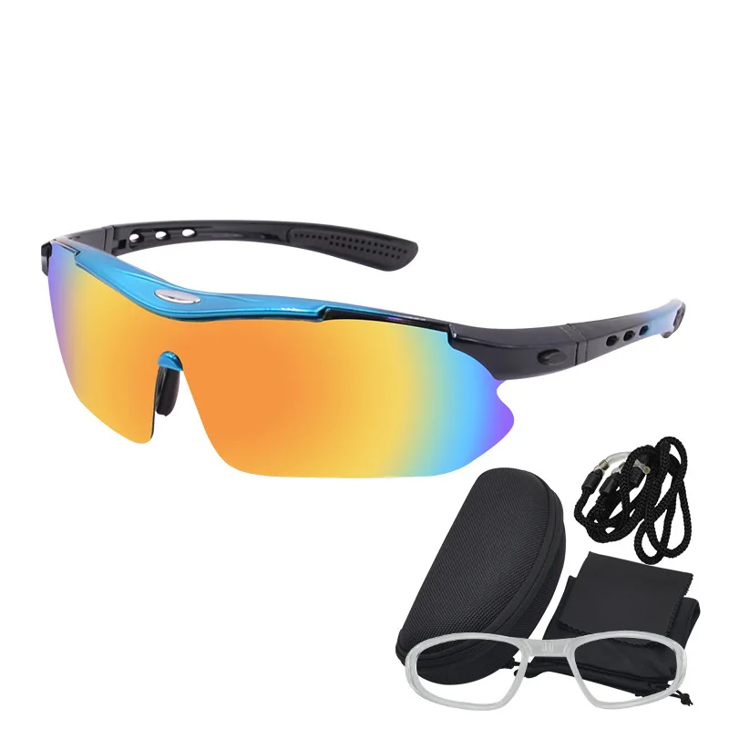 

0089 Oem tr90 Riding Sunglasses Protective Sun Goggles Outdoor Sports Eyewear Biking Interchangeable Lens Cycling Glasses, Multicolor