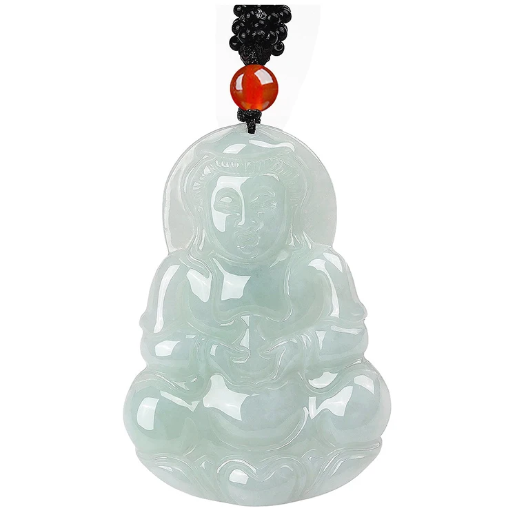 

Certified Grade A Myanmar Jade Guanyin Buddha Pendant Male And Female Ice Jade Myanmar Jade Direct Wholesale