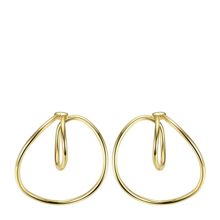 

Minimalist High Quality 18K Gold Plated Environmental Brass Jewelry Clip On Earring Without Piercing EC191020