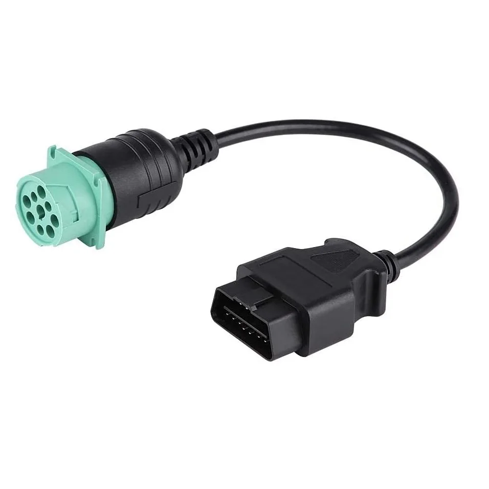 

J1939 9 Pin to 16 Pin OBD2 Truck Diagnostic Scanner Cable Adapter for Cummins Diesel Engine