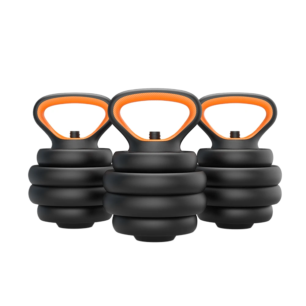 

Dumbbell Fitness Equipment Rubberized Environmentally Friendly Kettlebell Household Multi-specification Adjustable and Removable