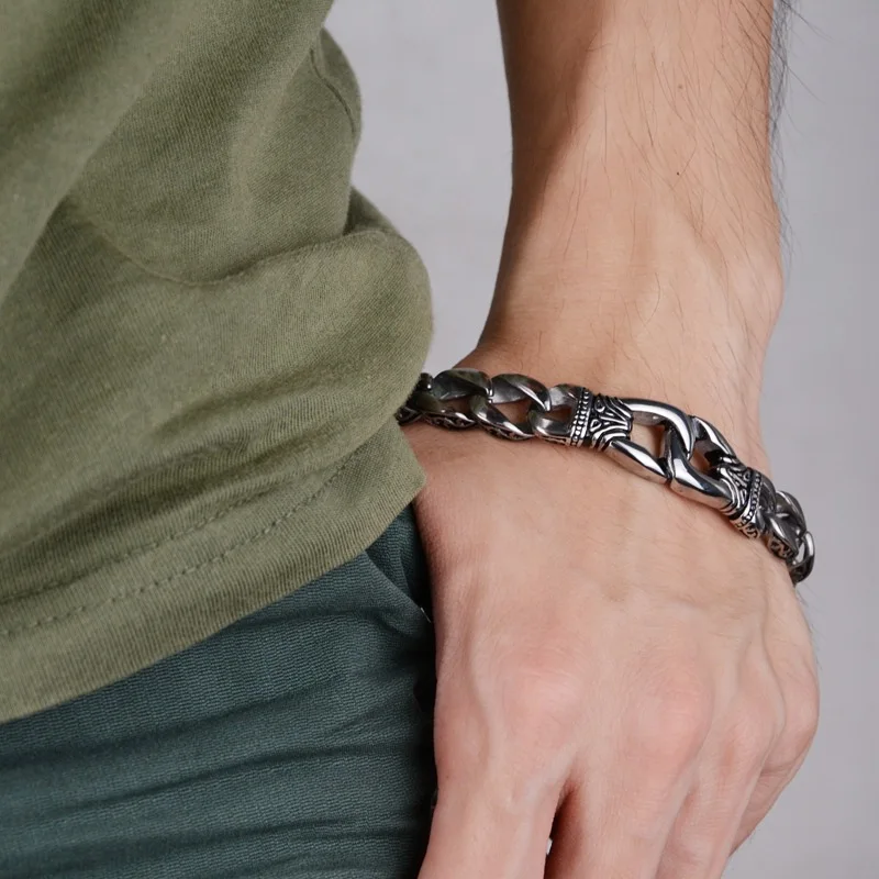 

Yale Jewelry Stainless Steel Chain Bracelet Men Cuban Link Bracelet for Men