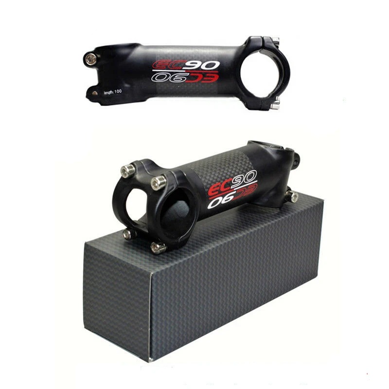 

EC90 Aluminum Carbon Fiber Bicycle Stem Adjustable Mountain Bike Stem Short Handlebar Stem for Bicycle, Black