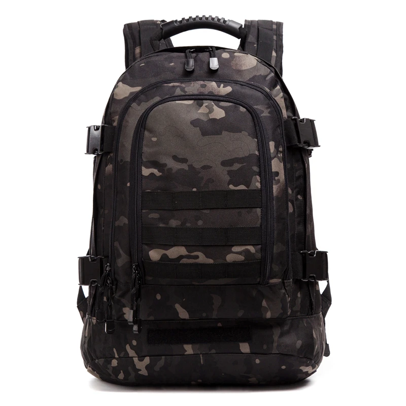 

outdoor hiking travel backpack dry bag military solid color unisex sport tactical backpack sport tactical backpacks, Black camo tactical backpacks