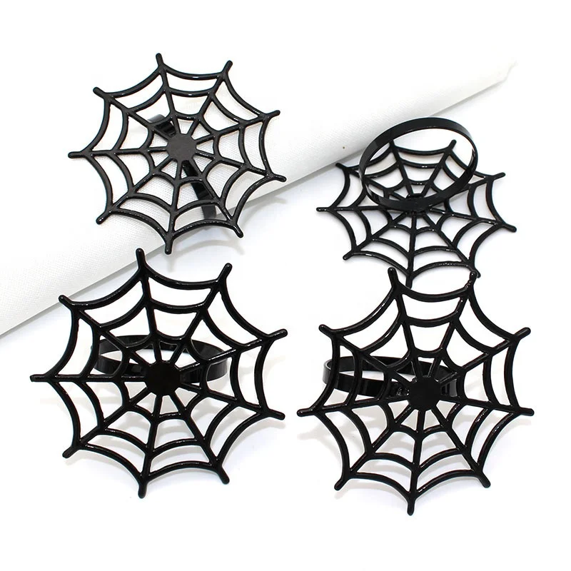 

Halloween Napkin Rings Spider Web Napkin Ring Holders for Dining Table for Home Fall Thanksgivings Day Holiday Party Dec HWH13