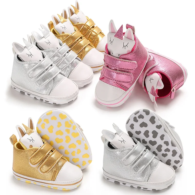 

New 0-1-year-old Magic Stick Cartoon Girl Baby Soft-soled Slip-proof Leisure Walking Shoes, As photo