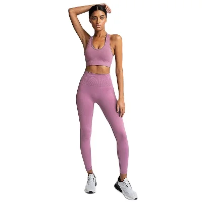 

Hot Selling Active Wear Sports 2020 Yoga Pants Suit In Fitness, Red, black, dark green, rust red, dark gray, champagne,, violet, blue