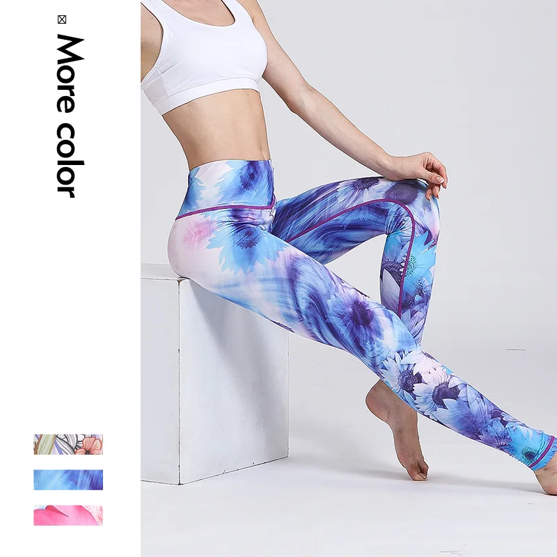 

Custom Printed Girl Bending Over In Scrunch Butt Sustainable Women 7/8 Yoga Pants High Waist, Customized colors