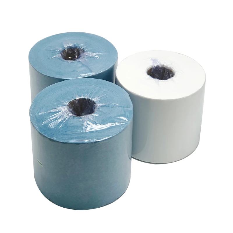 

Factory Wholesale Industrial paper towel paper roll/Work shop industrial wipe, White/blue