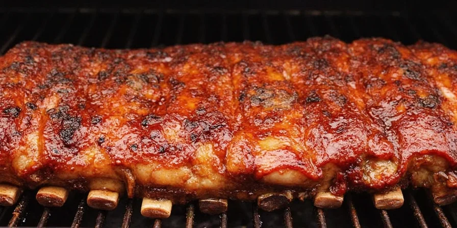 Glazed Ribs Close-up View