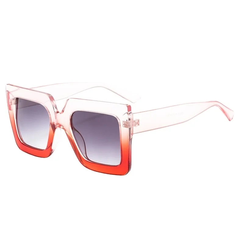 

[RTS] 2020 cheap Fashionable Eyewear Unisex UV400 Oversized Square Retro Thick Frame Sunglasses women