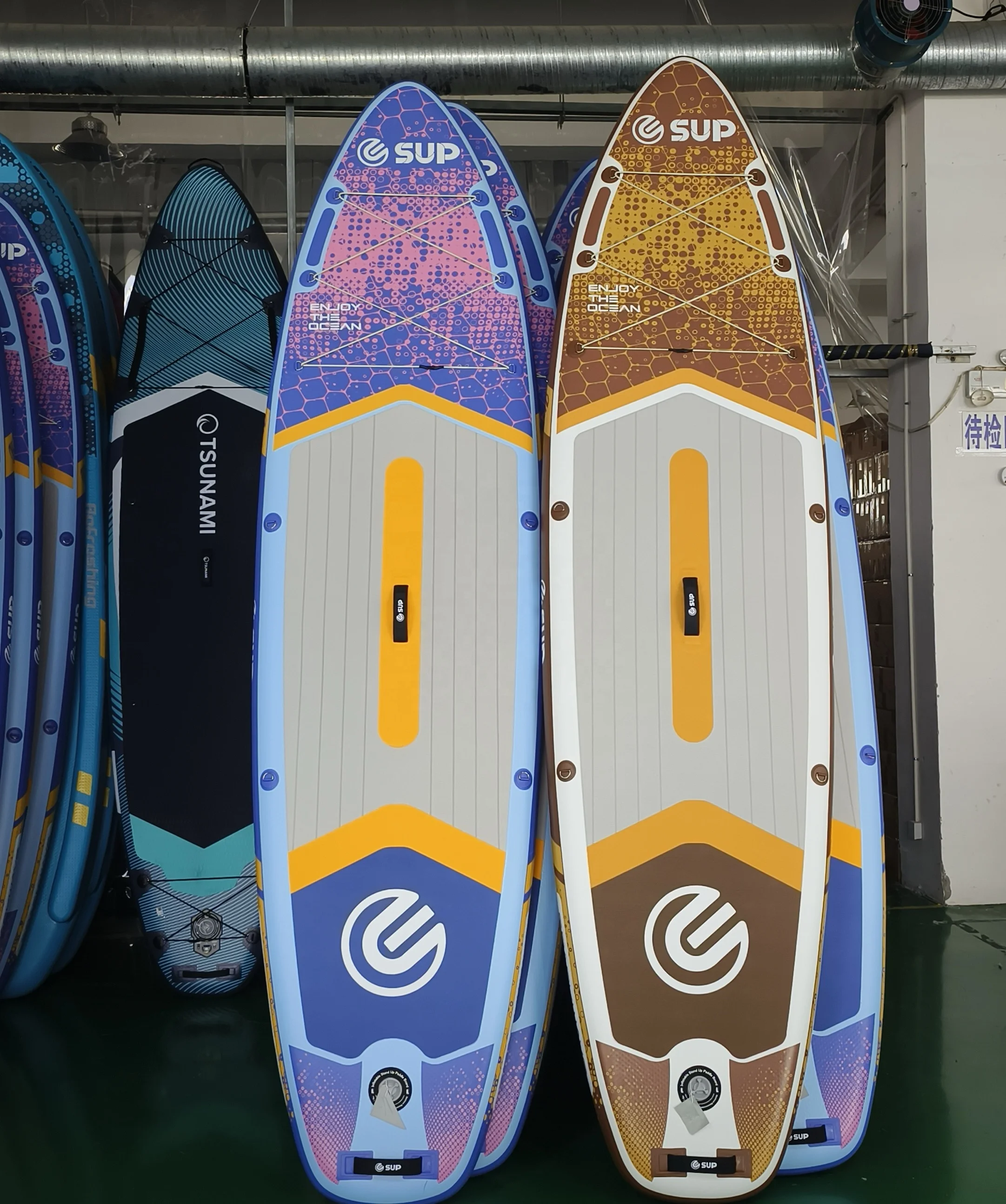 Easy Carry Surf Board Surfboards Paddle Board Dock Tandem sup Board Suitable for 2 Person Water Play Surfing