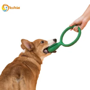 Image of 2019 SMALL LARGE green 100% natural rubber dog toothbrush stick for cleaning