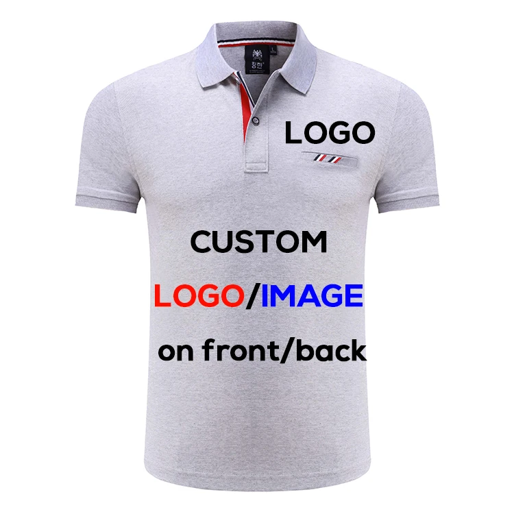 

High Quality custom printed polo tshirt with pen pocket embroidery logo plain golf polo shirt customization