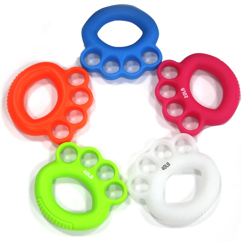 

Athlete training finger strength grip ring exercise rehabilitation fitness hand mouse user relax hand Silicone grip ring, Customized color