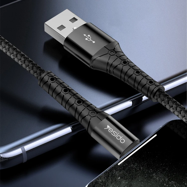 

Universal Nylon Braided Mobile Phone Usb Cable 2M Long 2.4A Charging Cable Data For Iphone