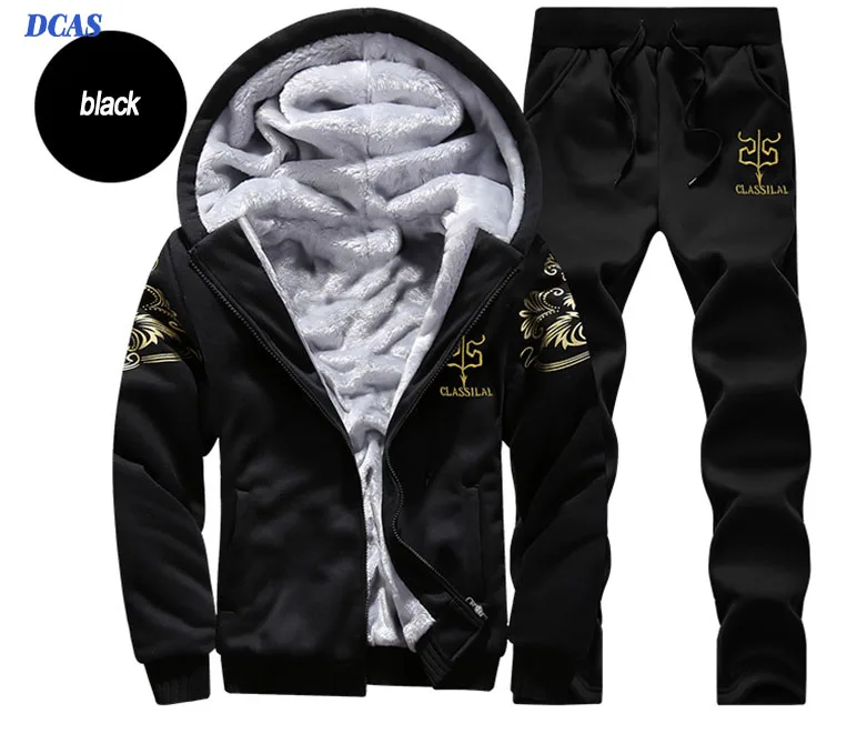 

2020 latest customized logo 2 piece hoodie pants sets Thick warm clothes for men gym, Black,red,dark blue,light gray