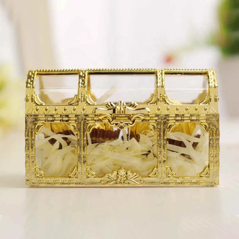 

Collectibles Crystal Home Trinket Desktop Transparent Organizer Makeup Treasure Storage Candy Chest Jewelry Box Pirate Mini Gem