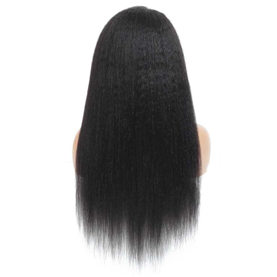 

Yeswigs Wholesale Yaki Human Hair Wig 13*6 HD Lace Frontal Wig Unprocessed Original Brazilian Virgin Cuticle Aligned HD Lace Wig