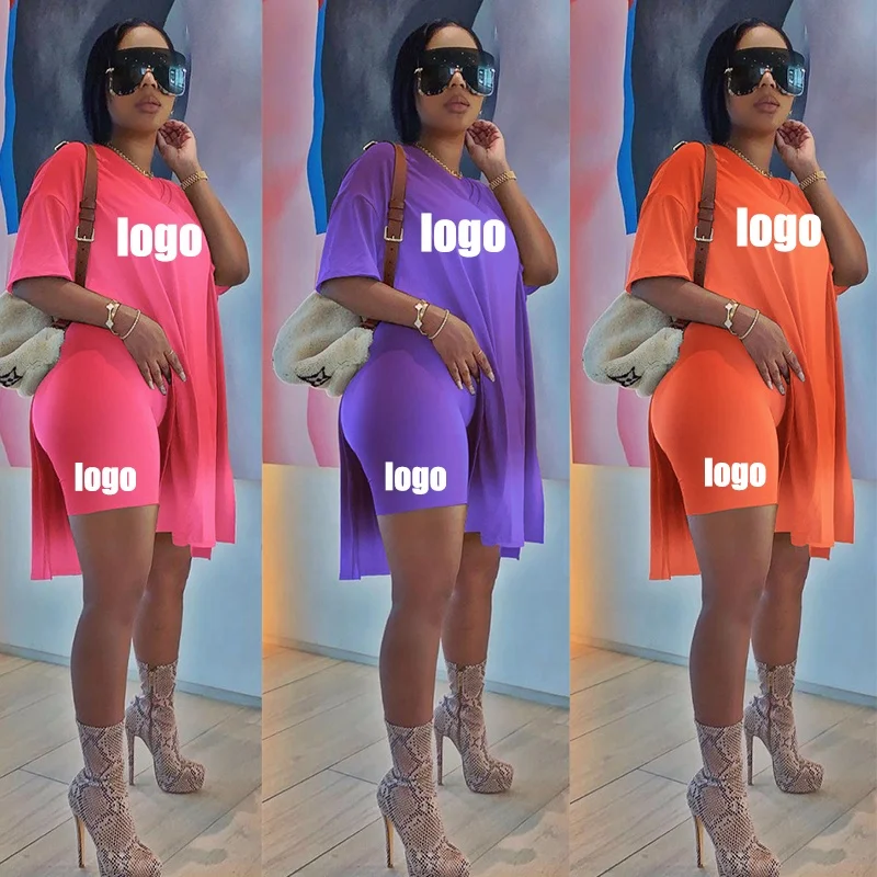 

HM-20 2021 New arrival summer Casual Suit Two Piece Set Women clothes Casual Outfits lounge Wear two piece short set