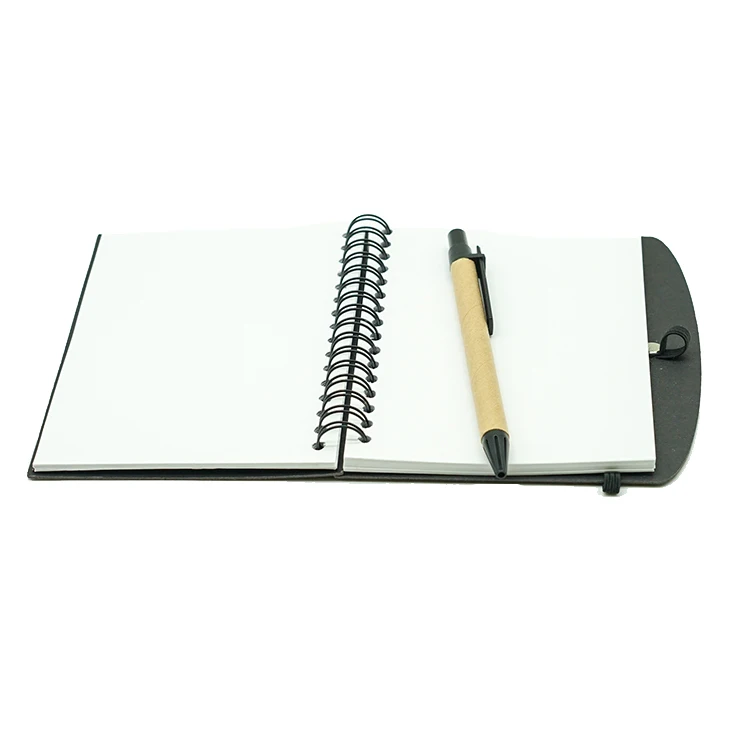 
Custom logo high quality hardcover a6 spiral notebook with pen / notebook set 