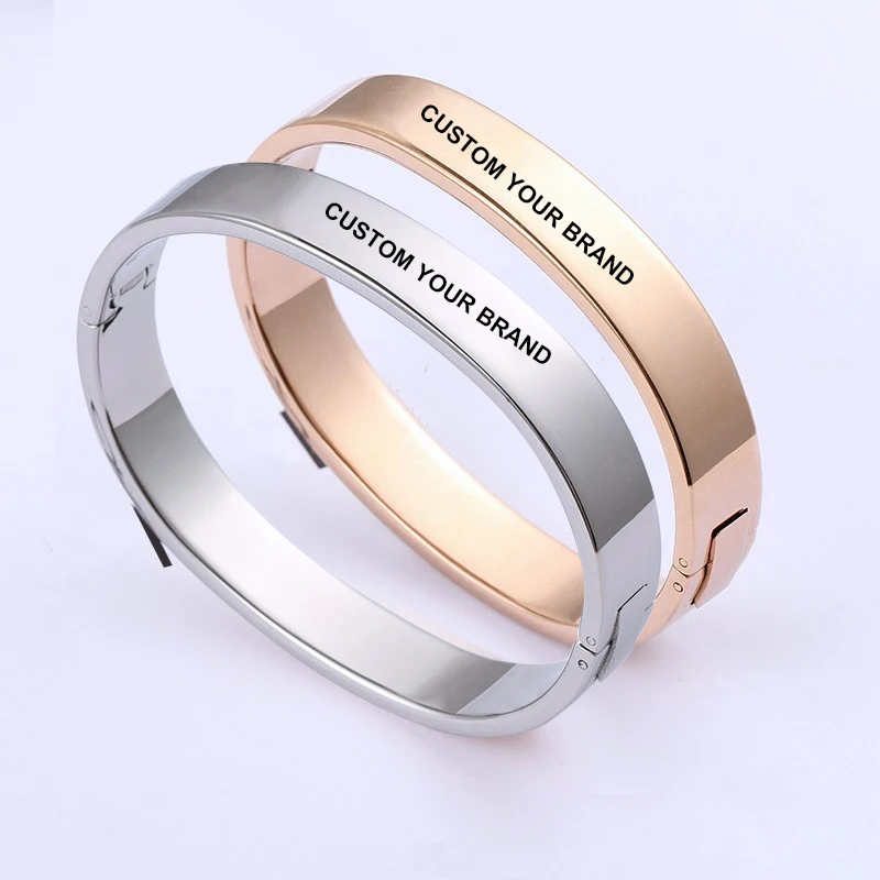 

Custom name 2022 fashion Designer jewelry women femme love luxury brand 316 Men charm stainless steel jewelry bracelet bulk