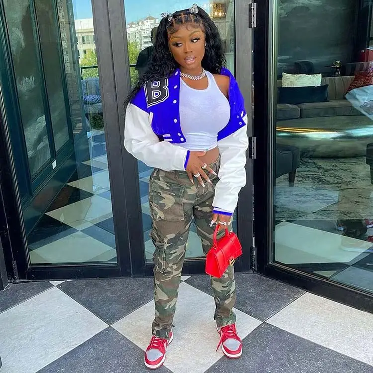

Hot Selling Casual Long Sleeve Fashionable Outdoor Custom Baseball Jacket Women Jackets And Coats 2021
