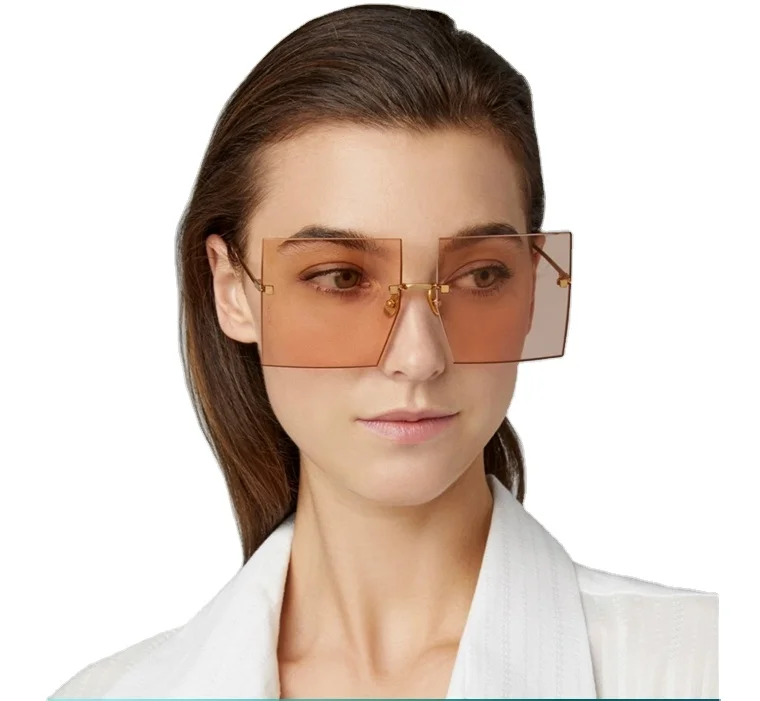 

Glass Ins Eyewear Shades Unisex Sun Glasses scott speedcraft Rimless Square Oversized Women Sunglasses frames for eye glasses