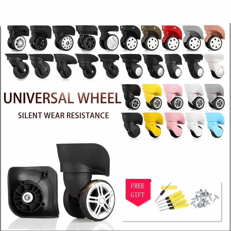 

Luggage wheels Universal Accessories Aviation Trolley Case Pulley Wheel Aircraft custom roulettes pour valises suitcase wheels