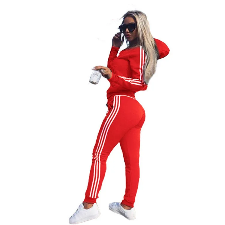 

Professional manufacture cheap jogging suits two pieces set lightweight womens fitness tracksuit, Black, green, red,grey