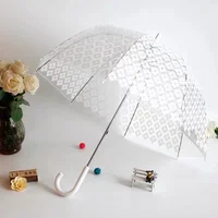 

OEM transparent umbrella for thickened arch European Apollo can be customized for handle and surface logo