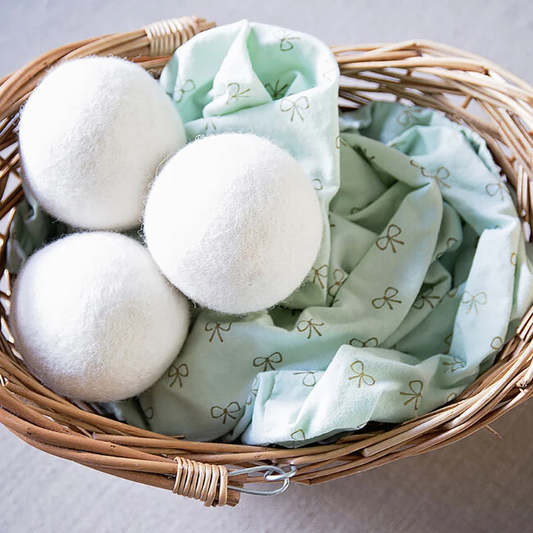 

Ball 6 Pack Laundry Coral Microfiber Eco-Friendly Lint Nepal Zealand Merino Wool Dryer Balls Organic White