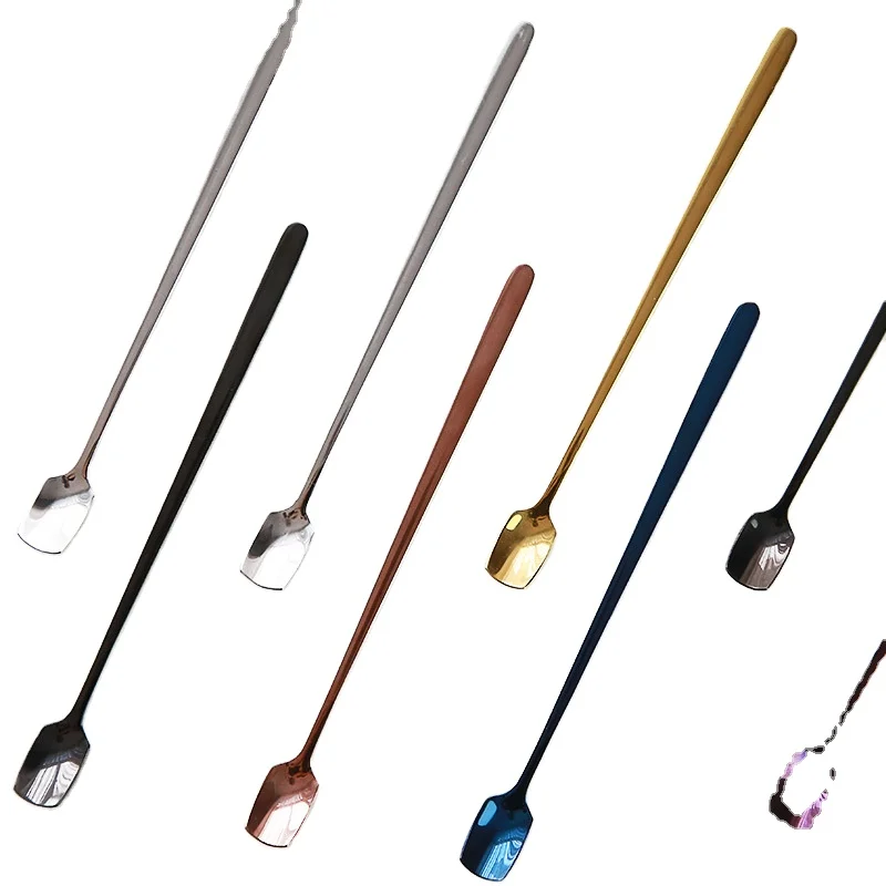 

Amazon 2020 Popular Mini Small Long Handled 304 Stainless Steel Rose Gold Tea Spoon