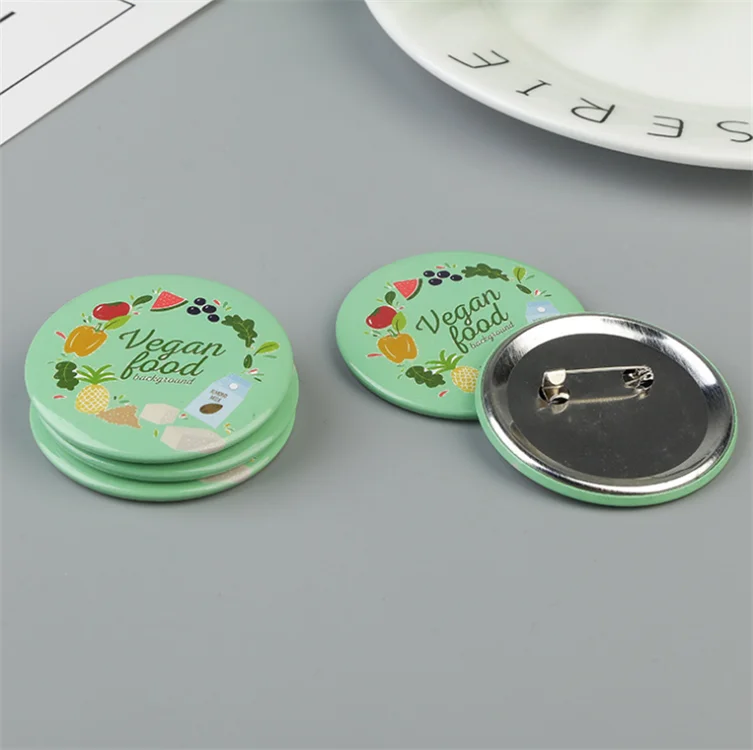 Custom 37mm Promotional Round Pin Button Badge Maker Custom Logo