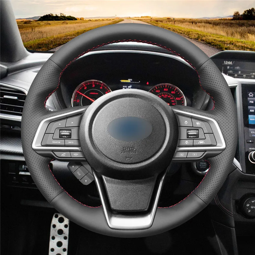 Custom Leather Suede Sewing Diy Steering Wheel Cover For Subaru Brz Wrx