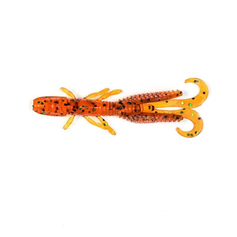 

PVC soft shrimp fishing lure silicone grub 5.8cm 1.2g plastic lures bait simulation prawn, Various color