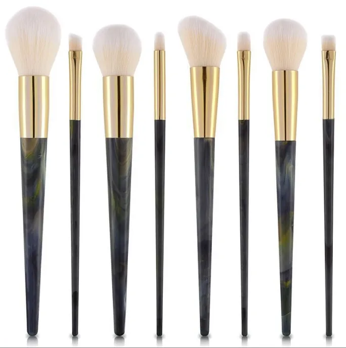 

8pcs Marble Makeup Brush High Quality Cosmetic Make Up Brushes Custom Logo Private Label Makeup Brushes Set