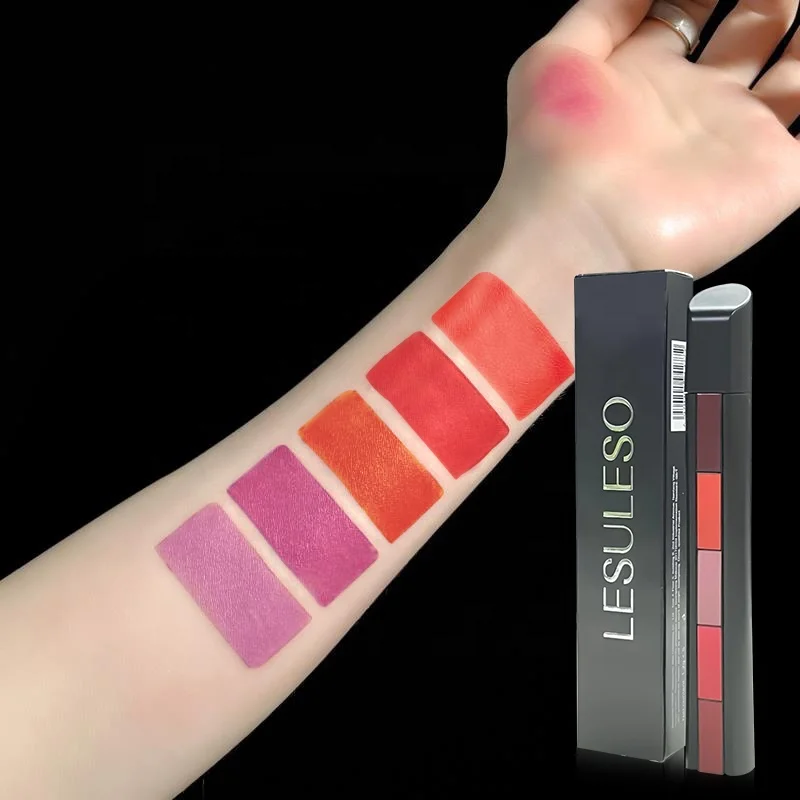 

Classic Matte Lipstick Five-Color Limited Gift Box Non-Stick Cup Non-Fading Bullet Lipstick Tube Gift Box Set 5 In 1 Lipstick