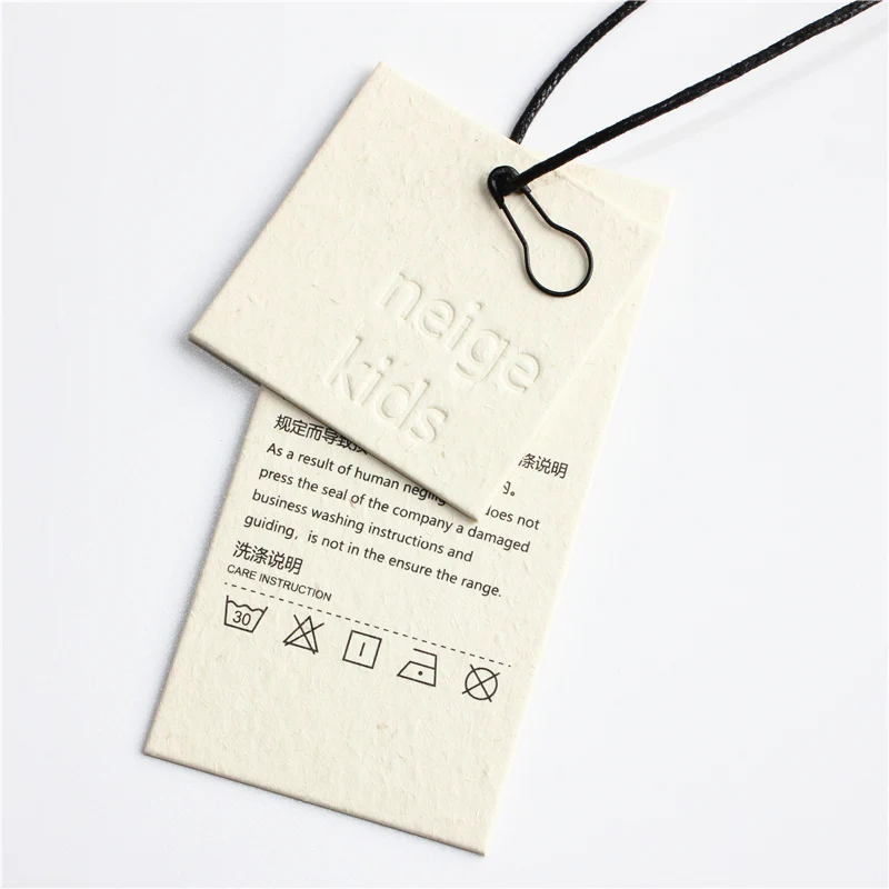 

Wholesale Fashion Custom Design Brand Clothing Hang Tag with String