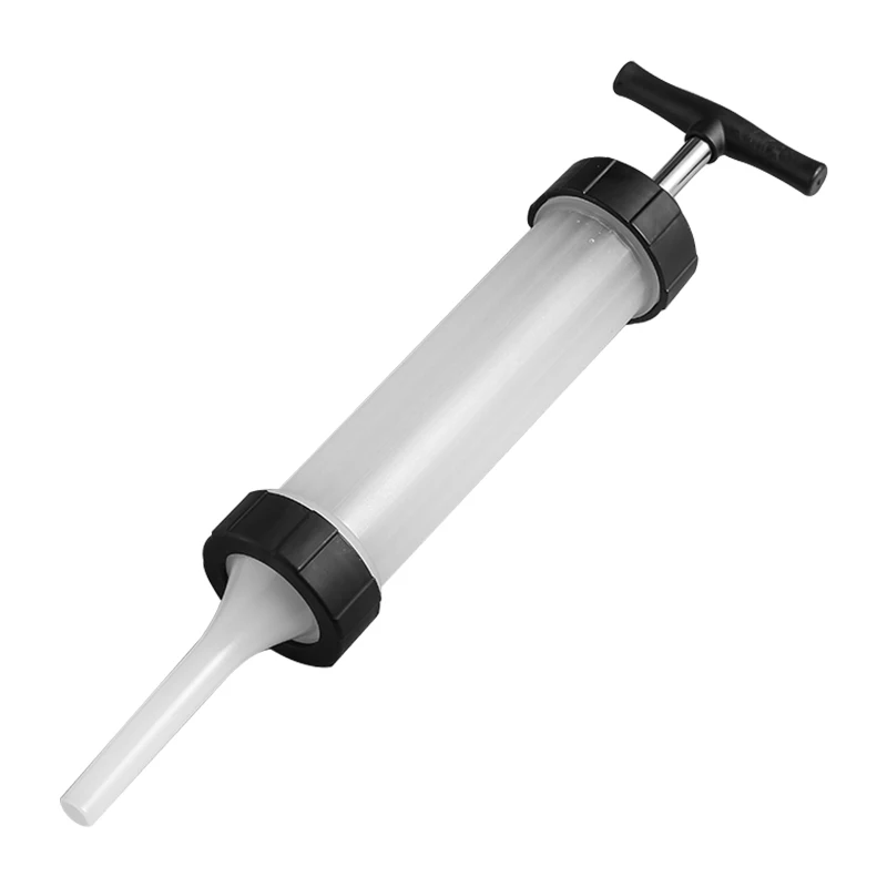 Food Grade Hand Press Sausage Stuffer Plastic Barrel Sausage Maker with 3pcs Size Plastic Nozzles