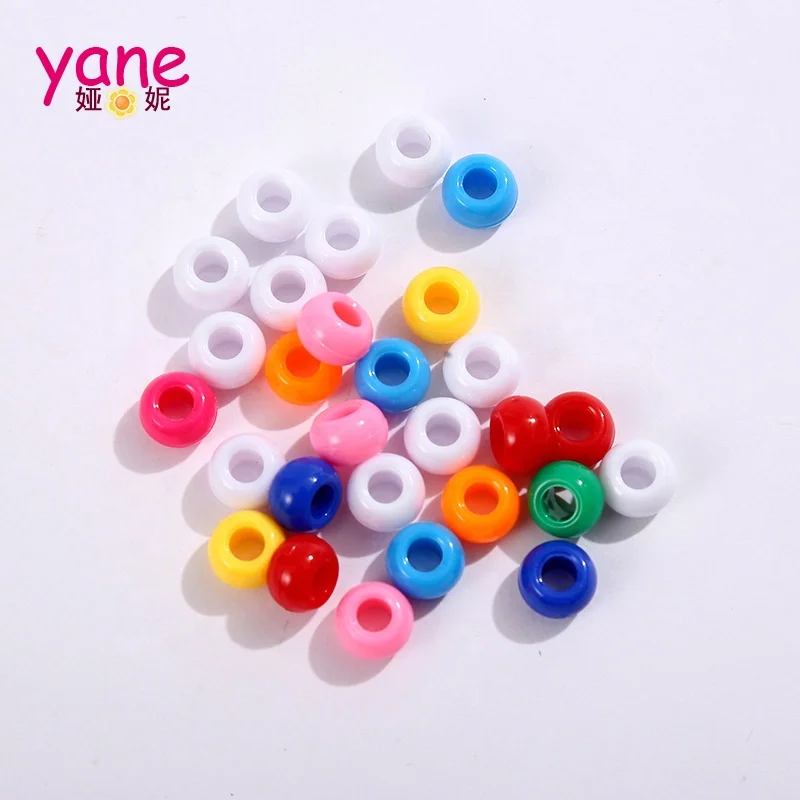 

Mixed color mini kids hair beads glossy hair beads packaging with bag