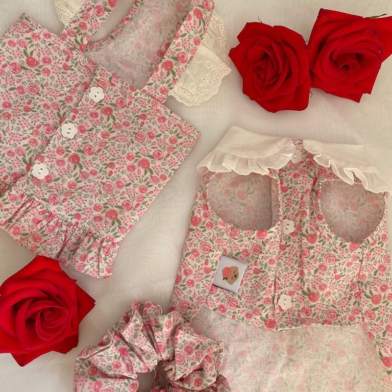 

Cute Pet Dog Teddy Skirt Pet Puppy Floral Dress Short Skirt, 2 colors