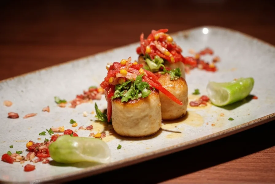 Presentation of signature dish at Pepper Asian Bistro II showing vibrant colors and artistic plating of Asian fusion cuisine