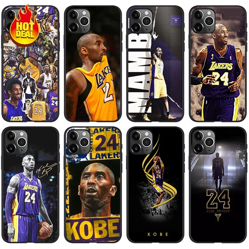 

NBA Basketball Star Mobile Phone Cover For Iphone 12 12Pro Kobe Custom Cell Phone Cases For Iphone 11 11Pro