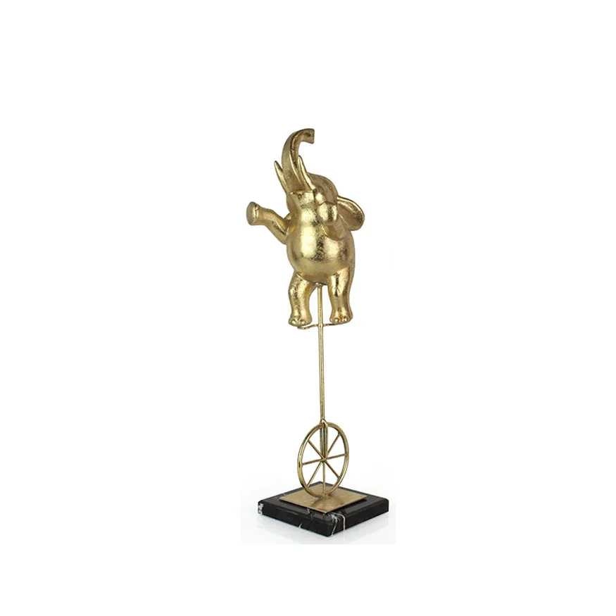 Gold Sculpture Ornaments Elephant Statue Decor Brings Good Luck Health and Strength Elephant Gifts details