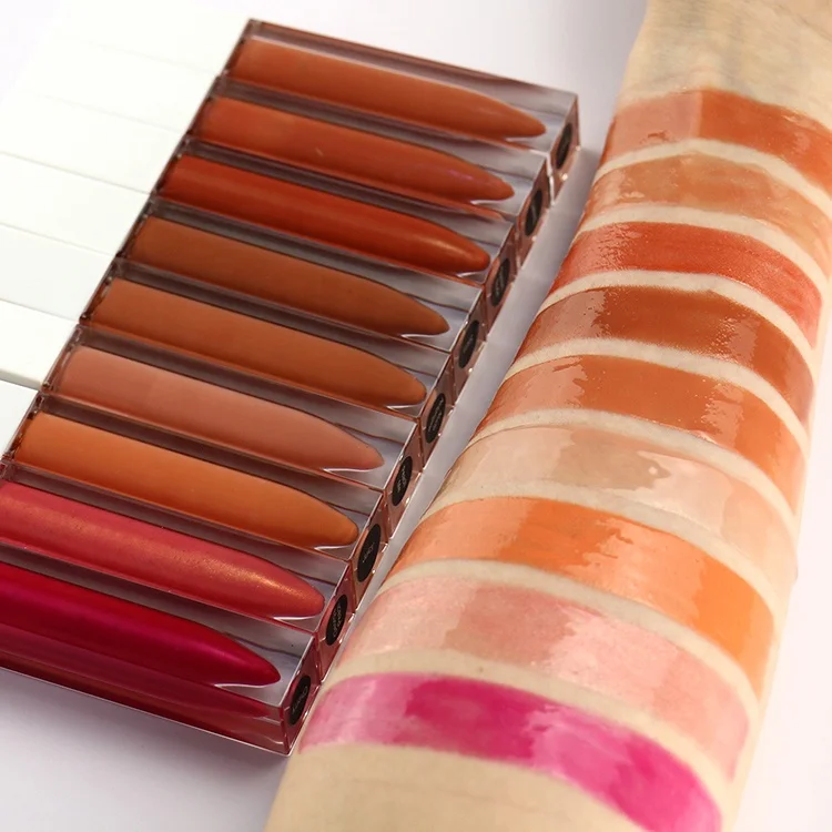 

Private label makeup vendor vegan nude lipgloss glitter