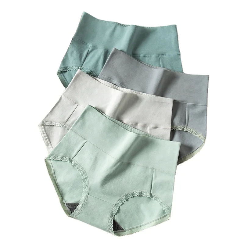 

Plus Size 3XL Pure Cotton High Waist Panties Women Body Shaper Solid Ladies Health Underwear Slimming Breathable Female Lingerie