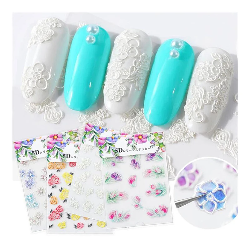 

Wholesale Fashion nail stickers 3D Nail sticker, Colorful